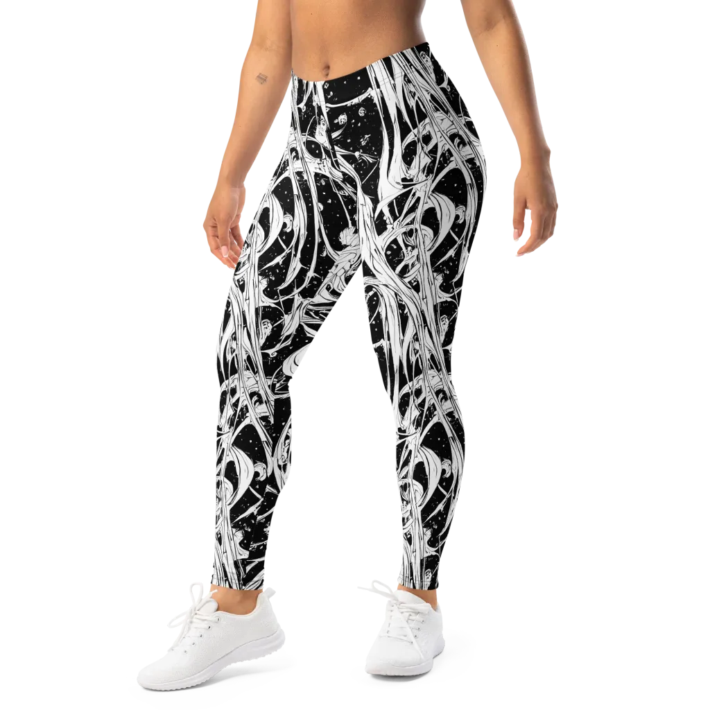 Nocturne Vines on Leggings — Left Front