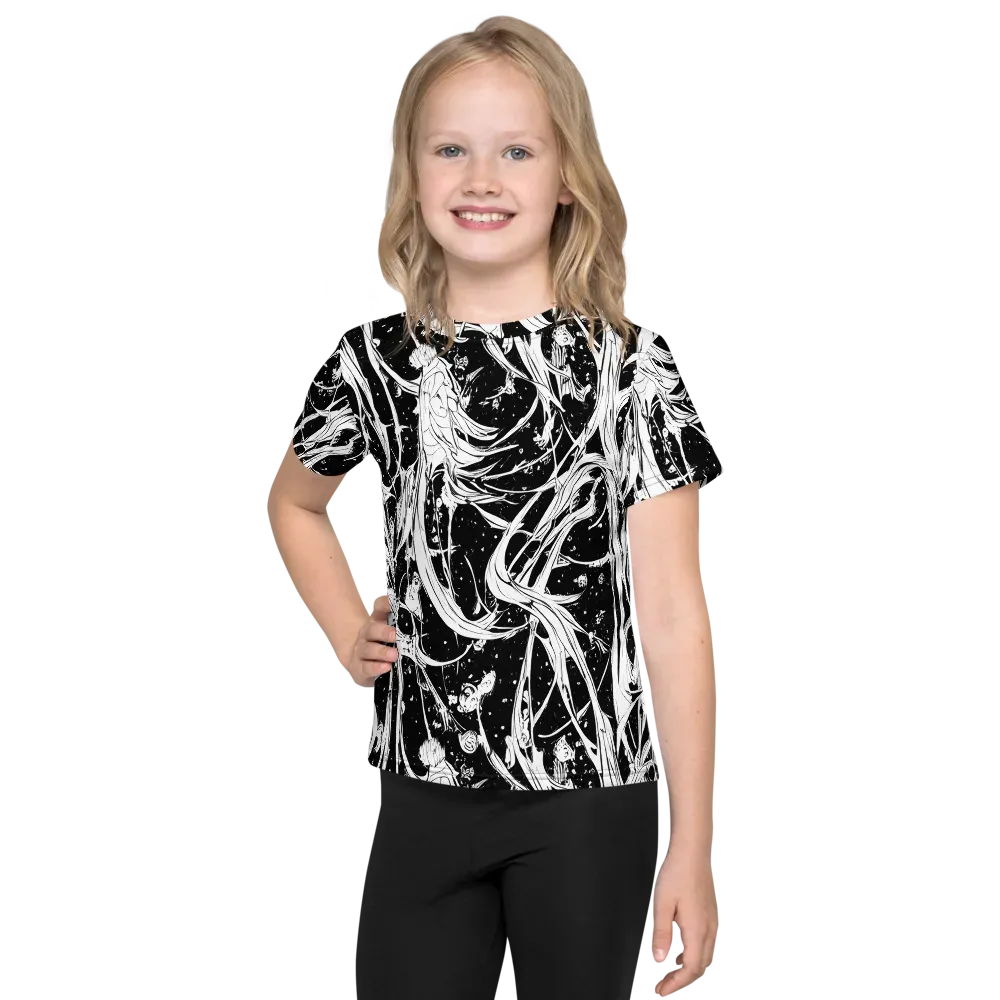 Nocturne Vines on Kids Crew Neck T-Shirt — Front