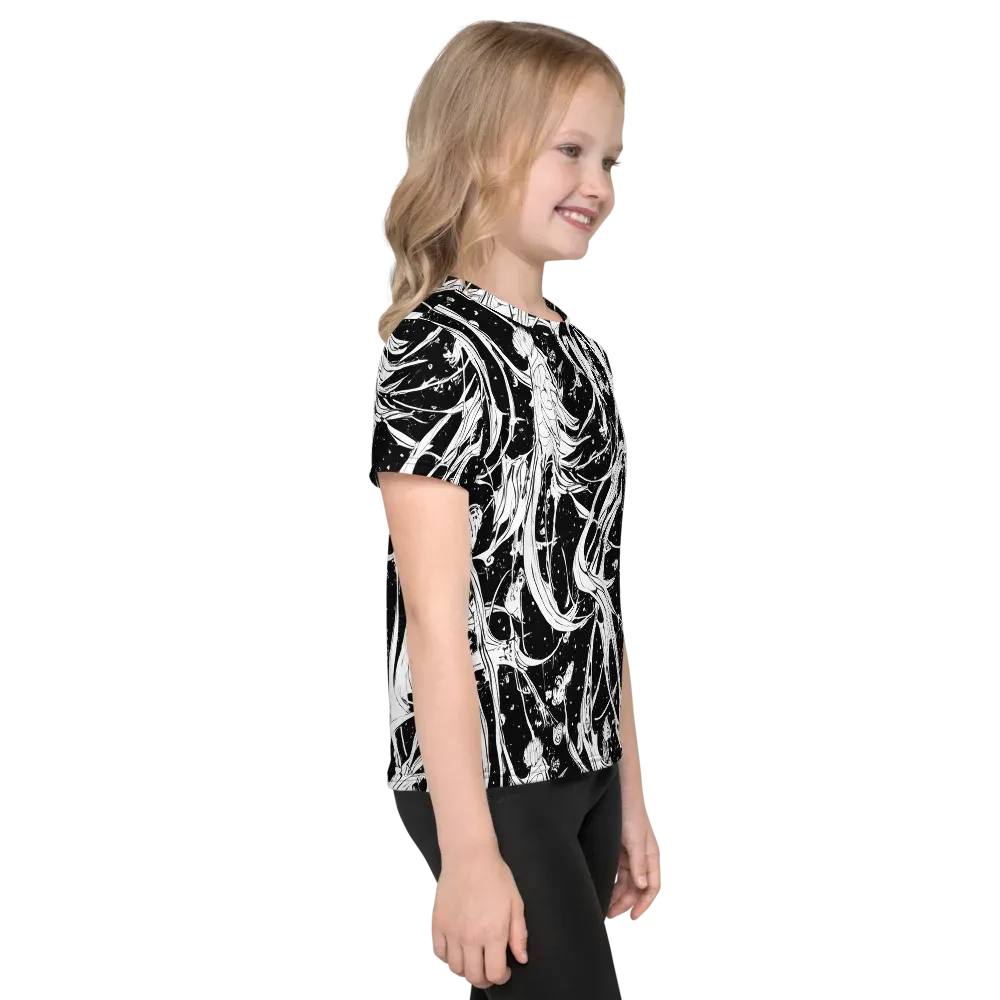 Nocturne Vines on Kids Crew Neck T-Shirt — Right