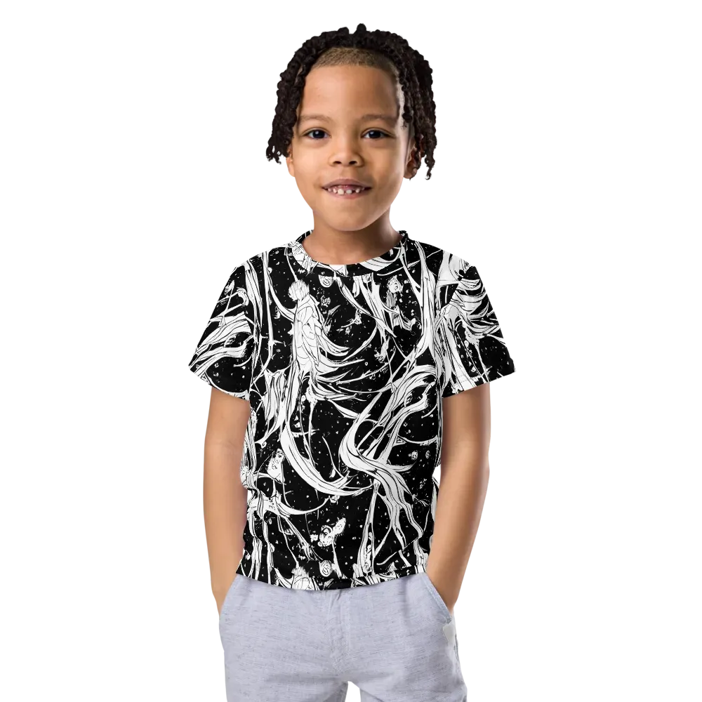 Nocturne Vines on Kids Crew Neck T-Shirt — Front