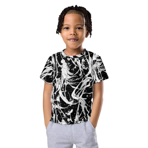 Nocturne Vines on a Kids Crew Neck T-Shirt