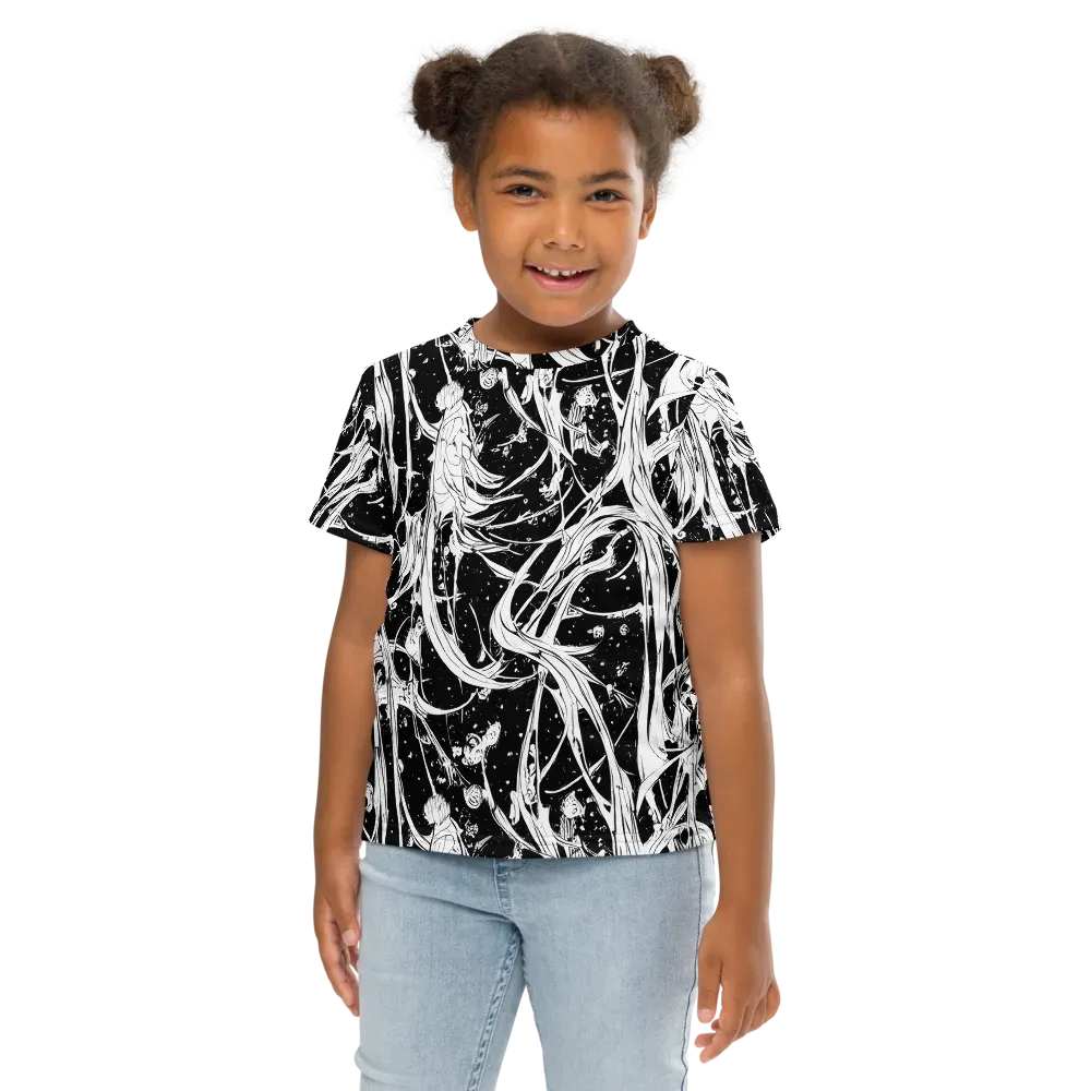 Nocturne Vines on Kids Crew Neck T-Shirt — Front