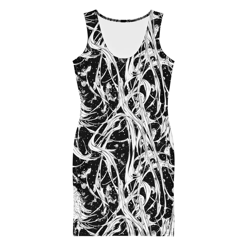 Nocturne Vines on Bodycon Dress — Front