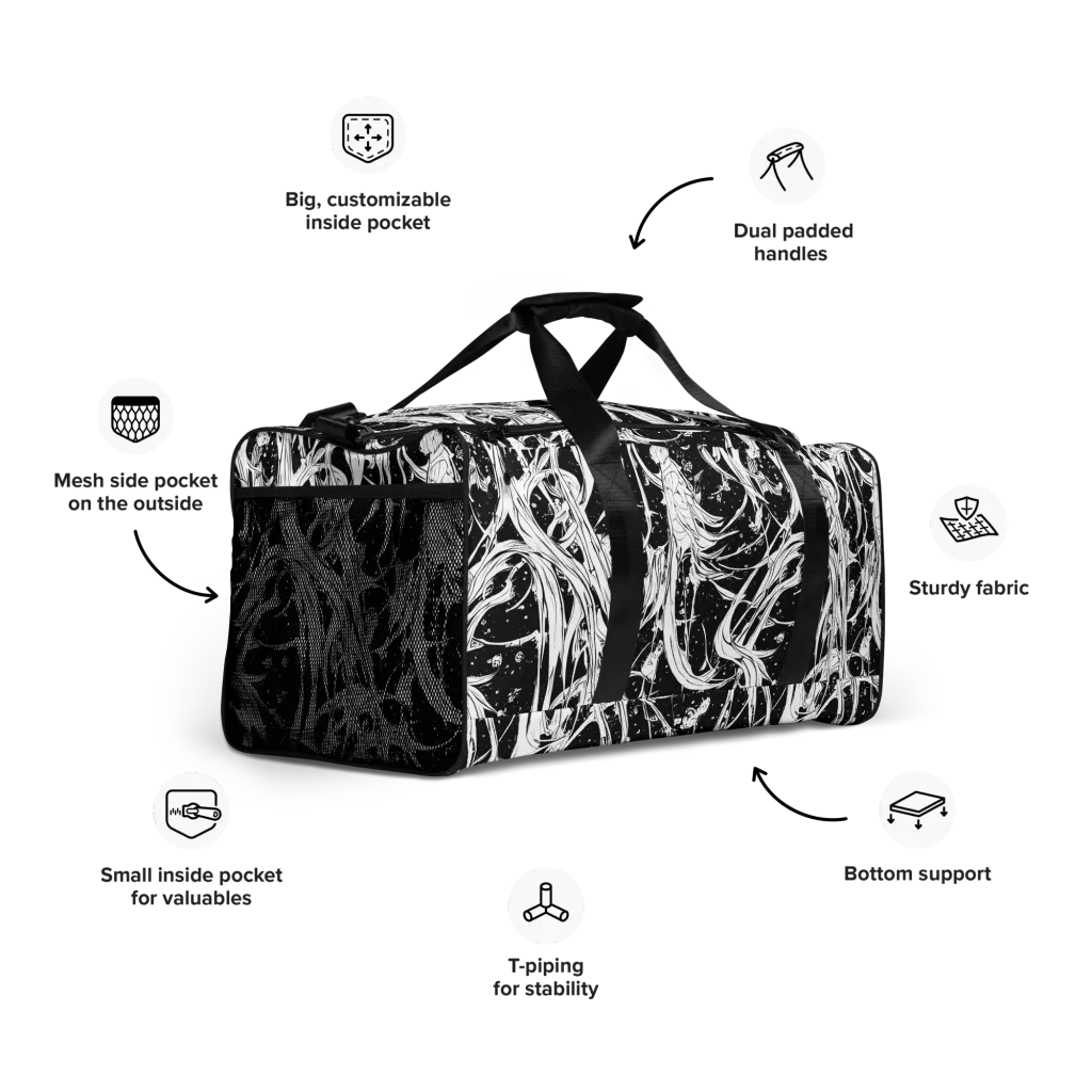 Nocturne Vines on Duffle Bag — Right Front