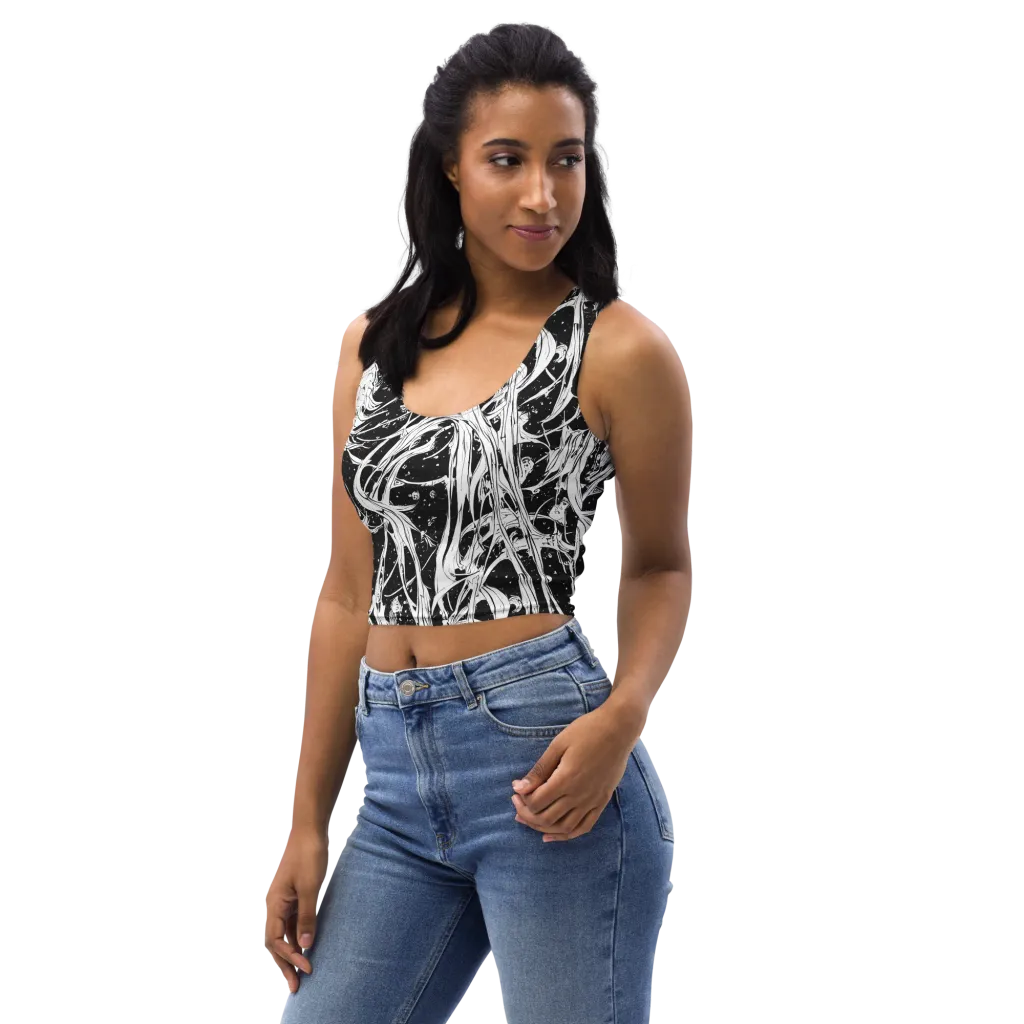 Nocturne Vines on Crop Top — Left Front