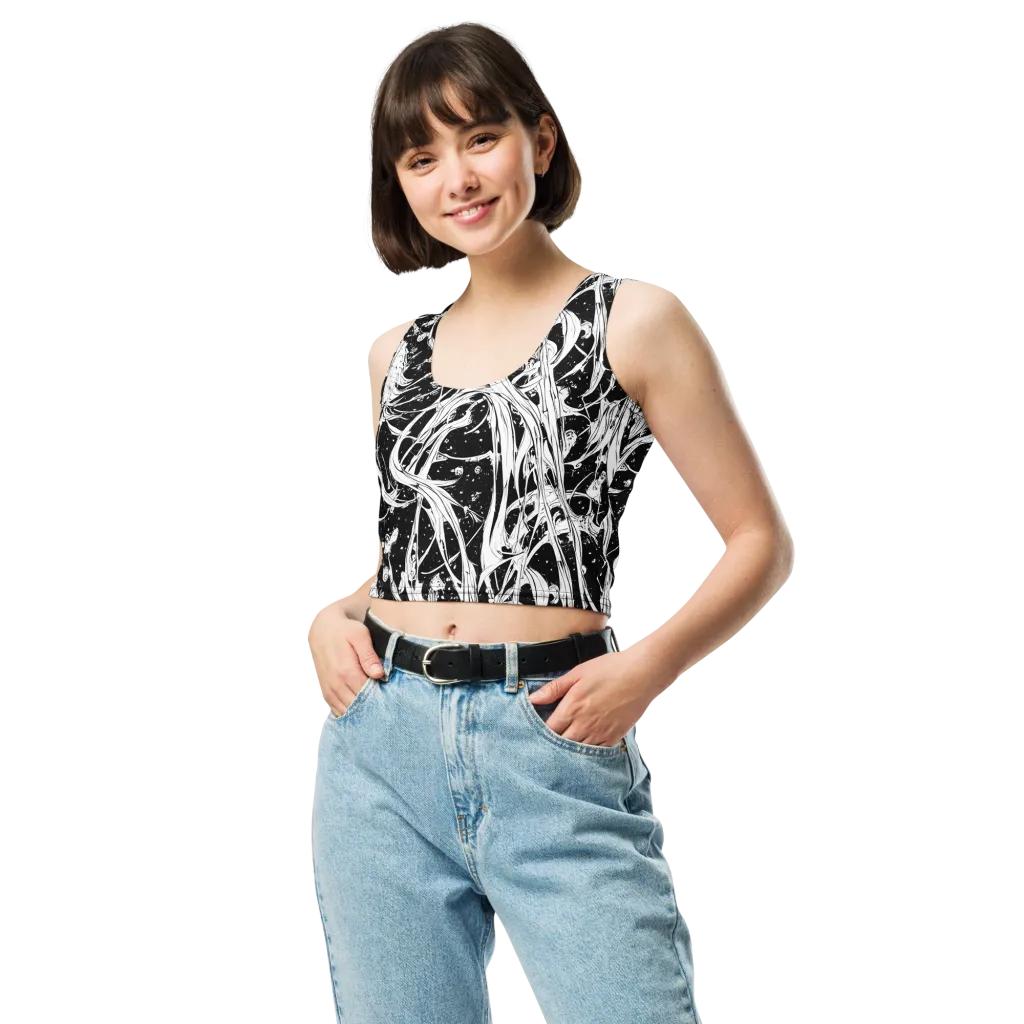 Nocturne Vines on Crop Top — Front
