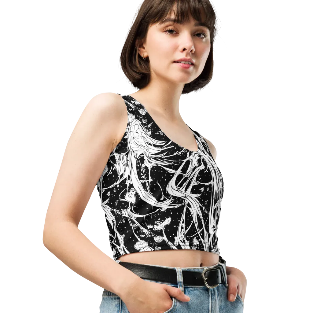 Nocturne Vines on Crop Top — Right Front