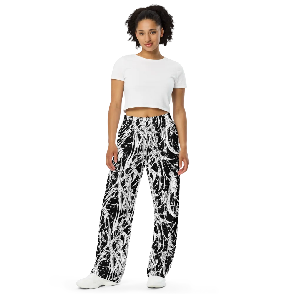 Nocturne Vines on Wide-Leg Pants — Front