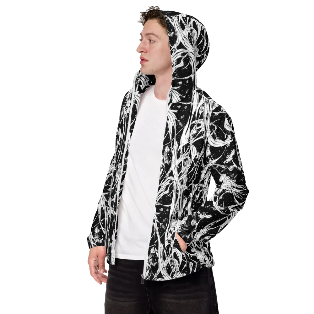 Nocturne Vines on Men's Windbreaker — Left Front