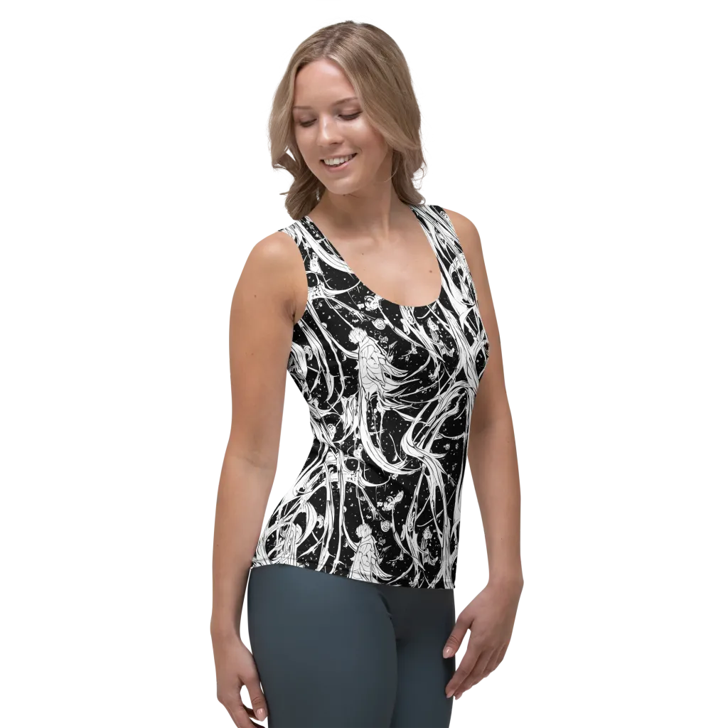 Nocturne Vines on Women's Tank Top — Right Front