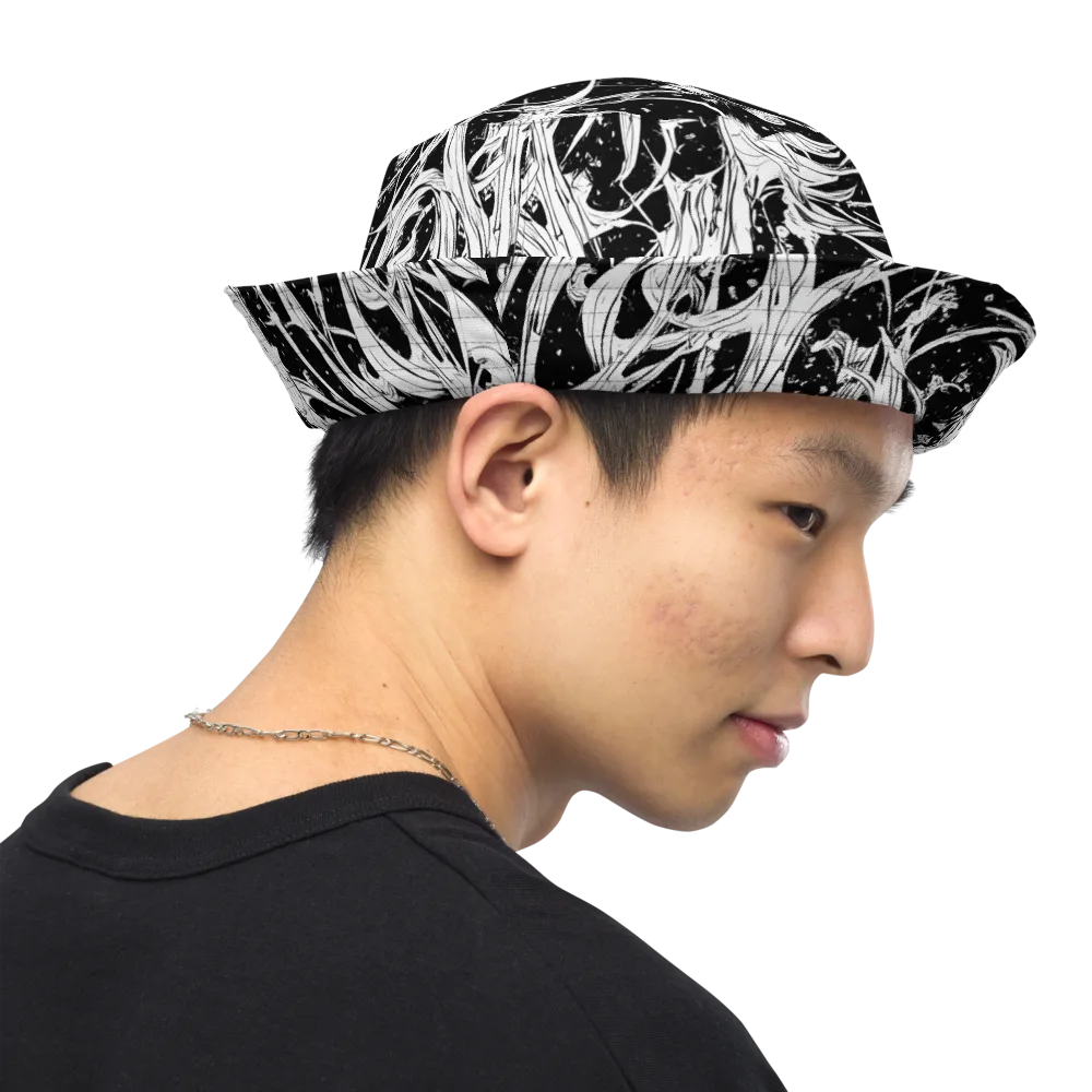 Nocturne Vines on Reversible Bucket Hat — Right Outside