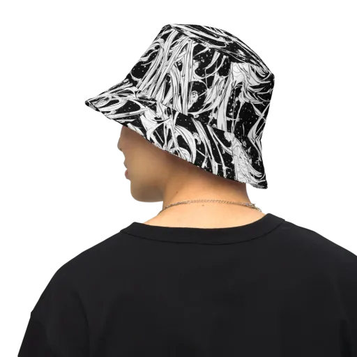 Nocturne Vines on a Reversible Bucket Hat