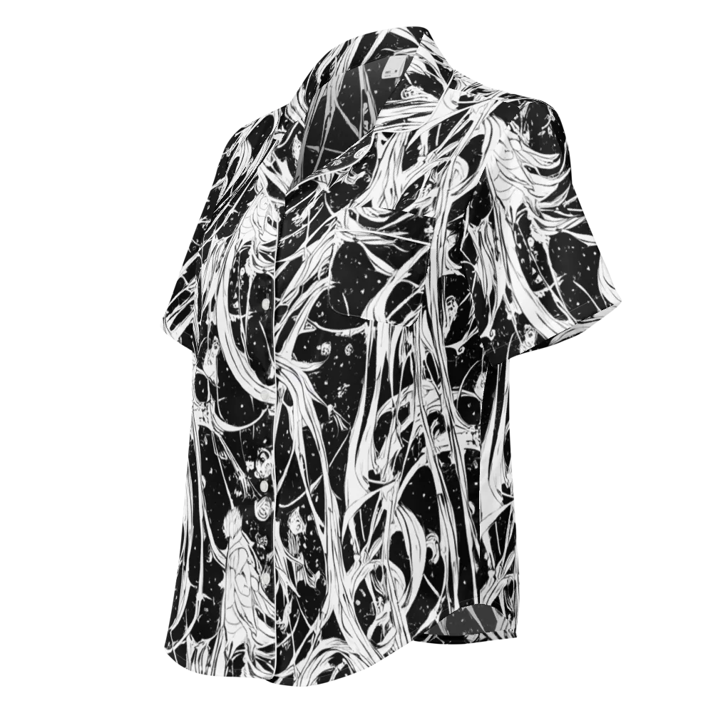 Nocturne Vines on Women's Short Sleeve Pajama Top — Left Front