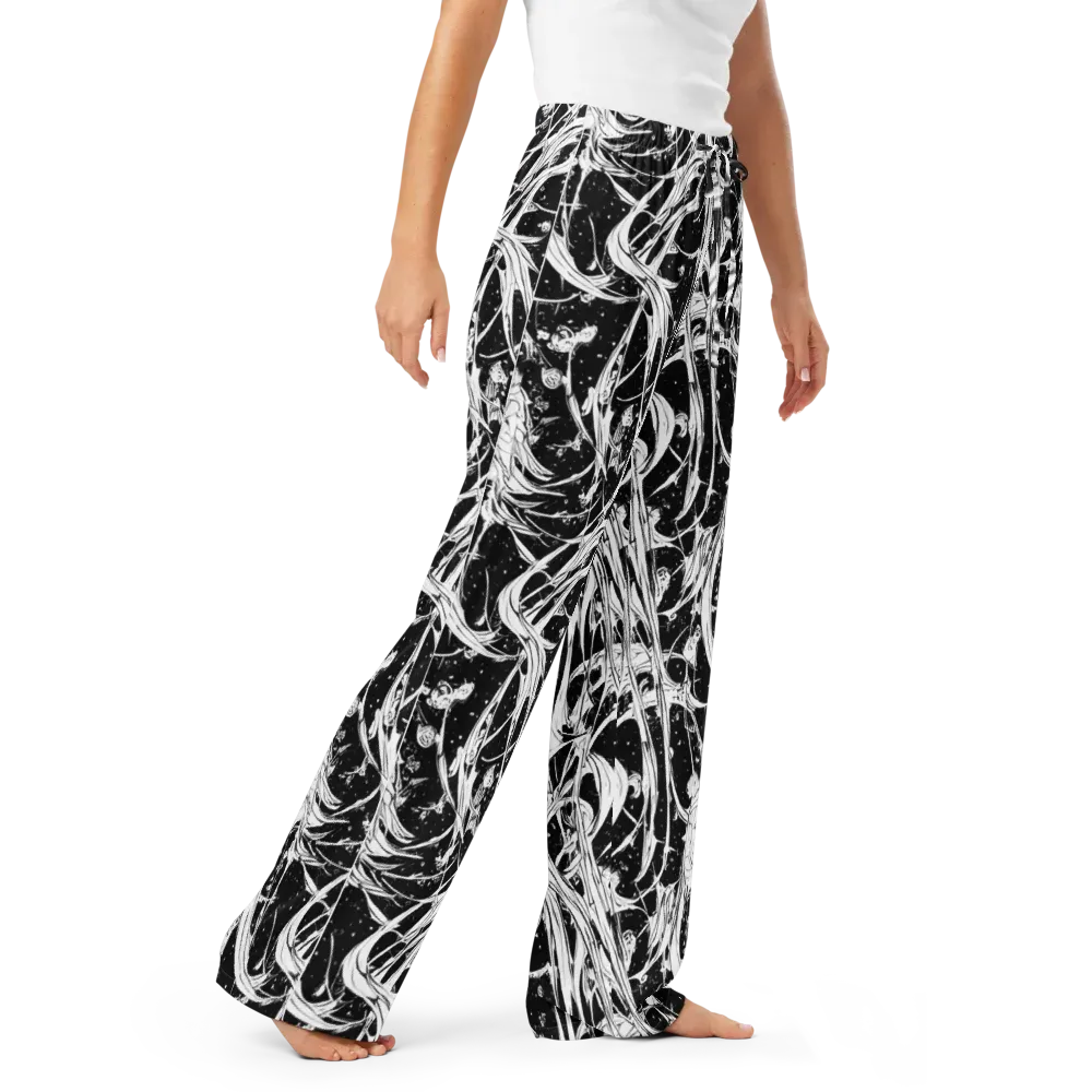 Nocturne Vines on Women's Pajama Pants — Right Front