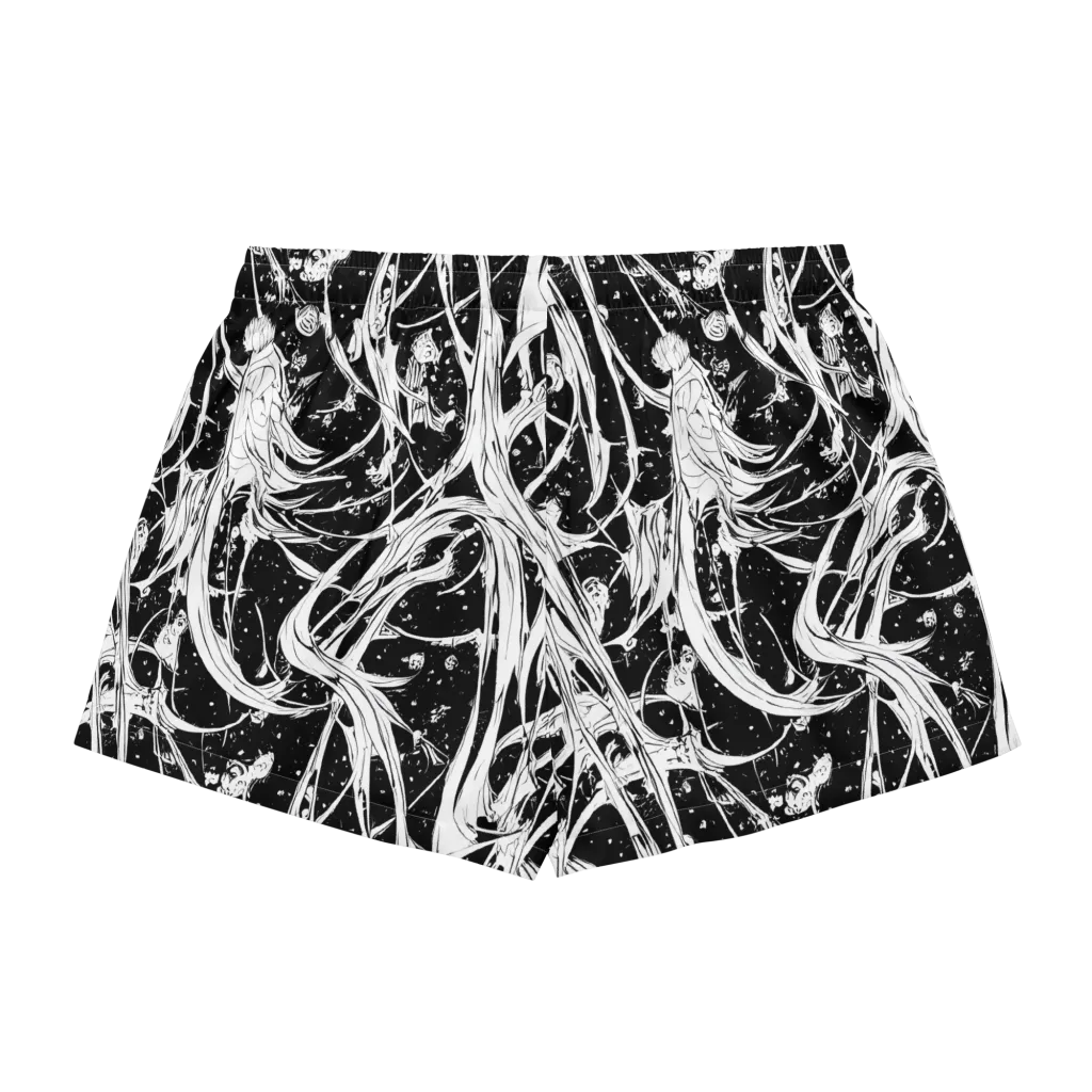 Nocturne Vines on Women's Pajama Shorts — Back