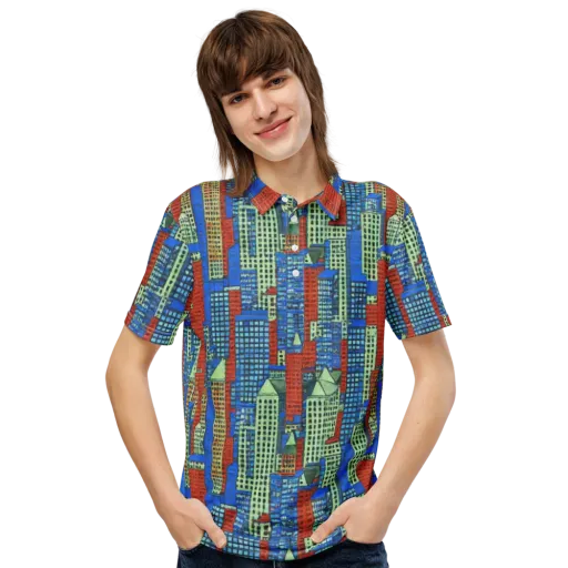 Vermilion Heights on a Men's Slim Fit Polo Shirt