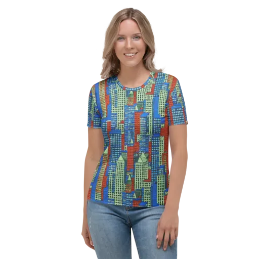 Vermilion Heights on a Women's Crew Neck T-Shirt