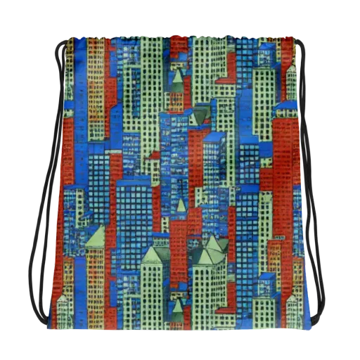 Vermilion Heights on a Drawstring Bag