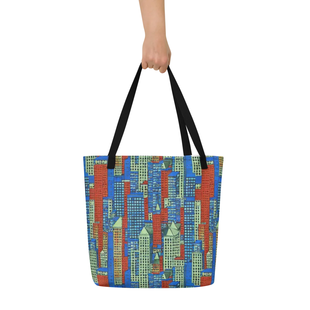Vermilion Heights on Large Tote Bag W/ Pocket — Front