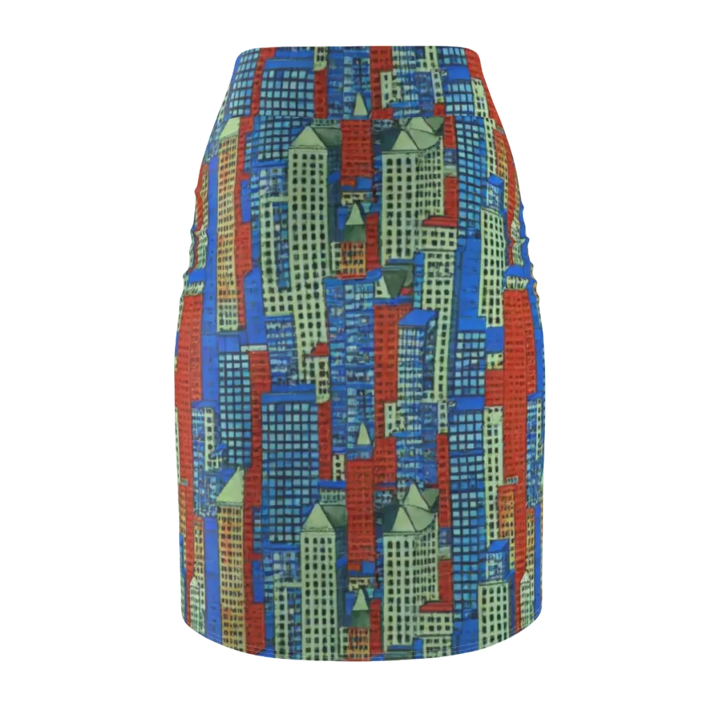 Vermilion Heights on Pencil Skirt — Back