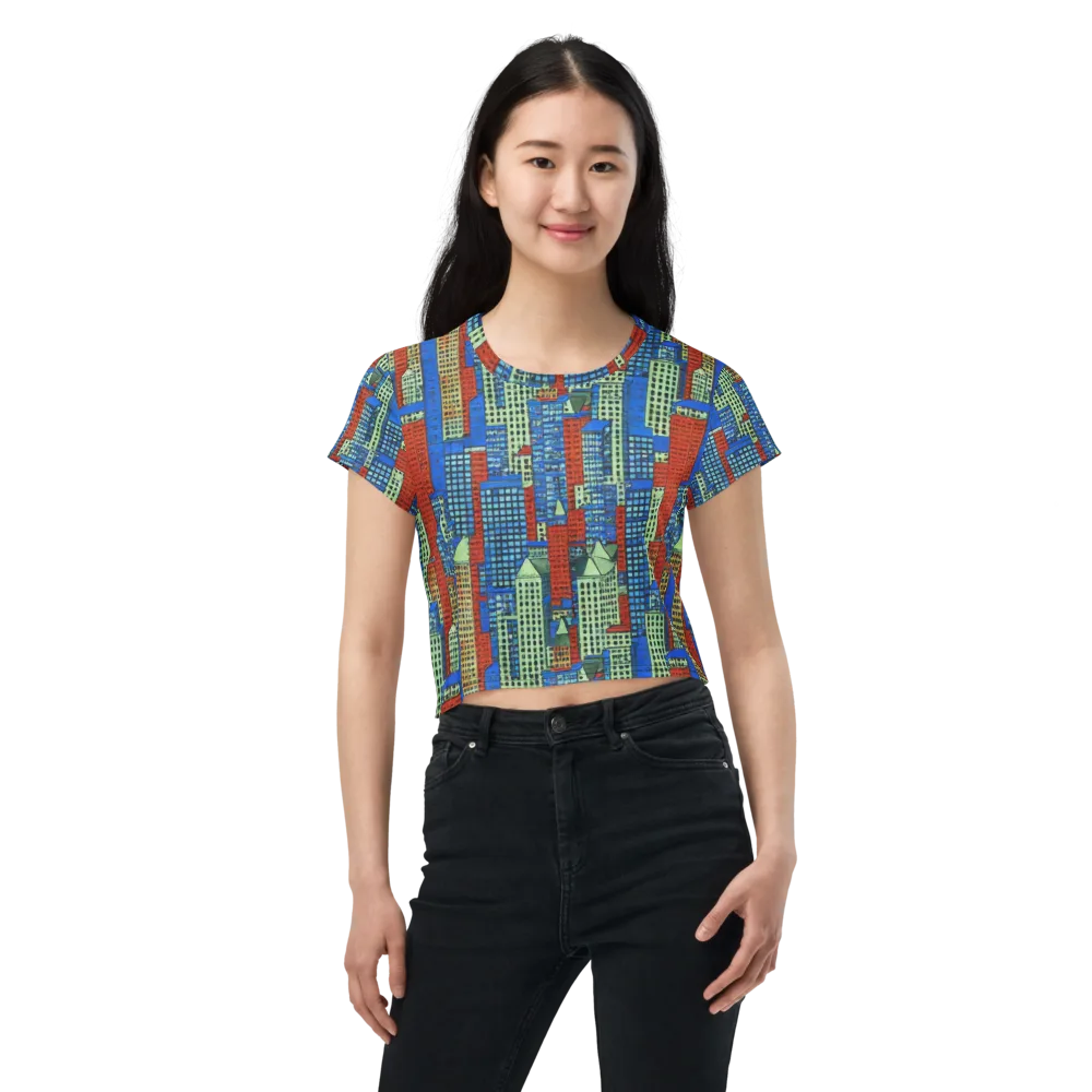 Vermilion Heights on Crop Tee — Front