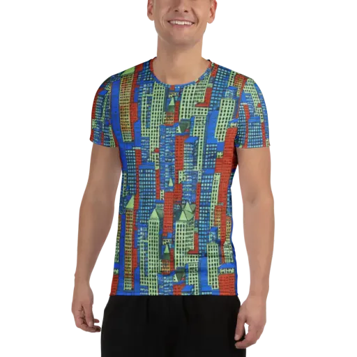 Vermilion Heights on a Men's Athletic T-Shirt
