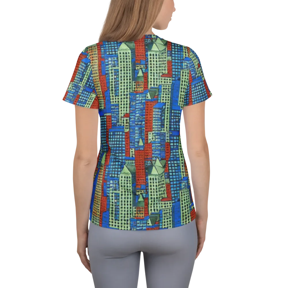 Vermilion Heights on Women's Athletic T-Shirt — Back