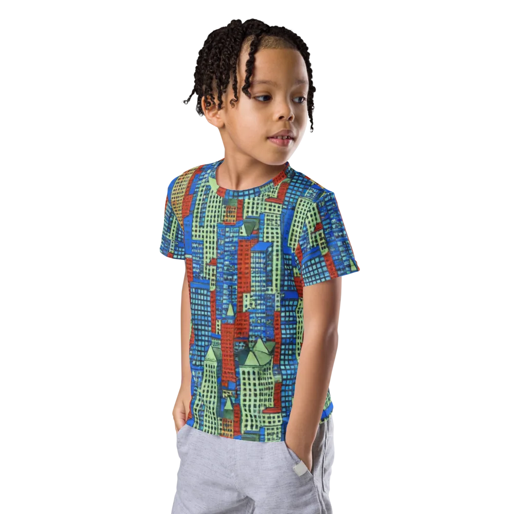 Vermilion Heights on Kids Crew Neck T-Shirt — Left Front