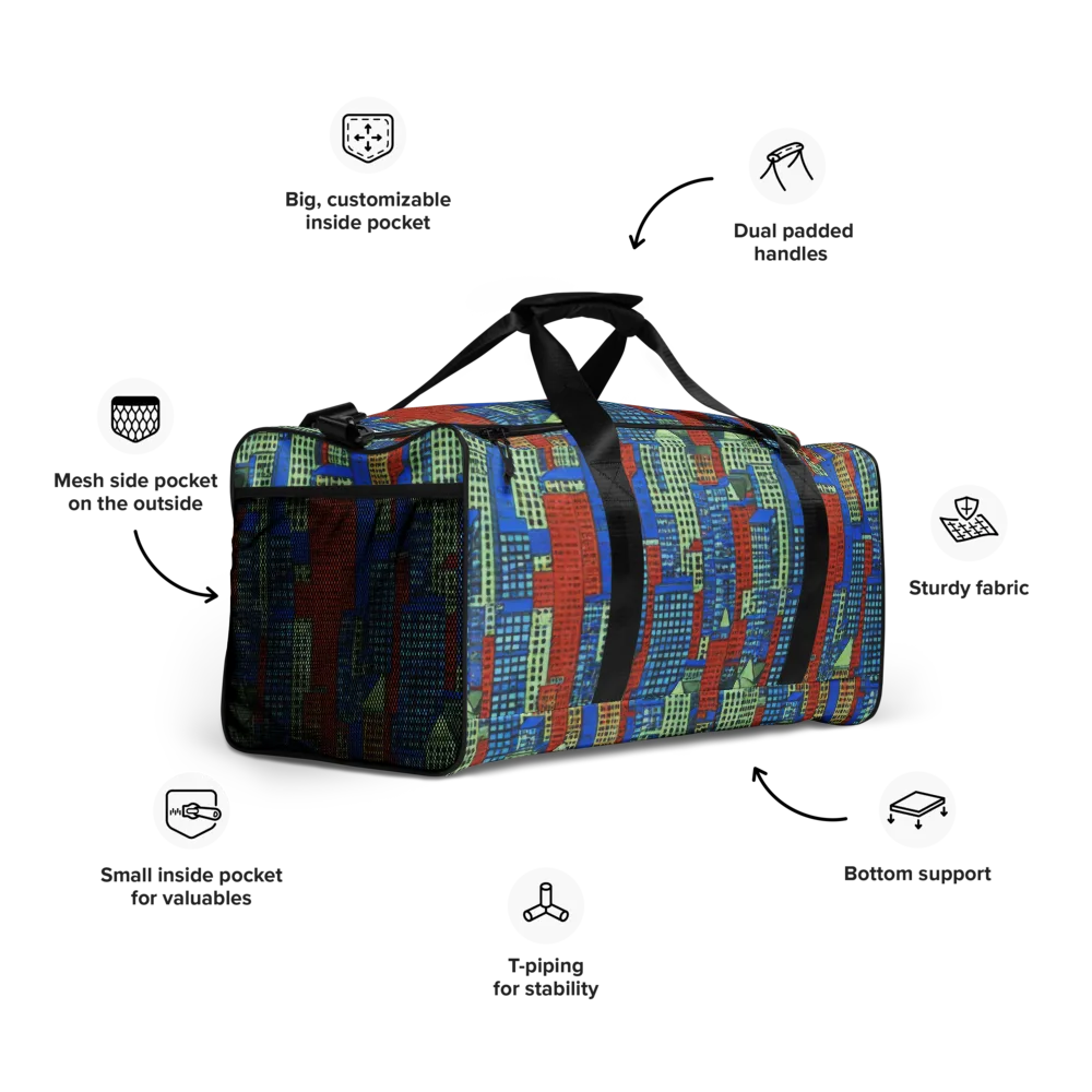 Vermilion Heights on Duffle Bag — Right Front