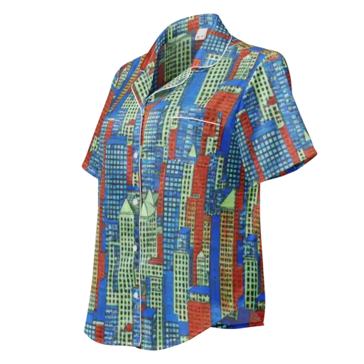 Vermilion Heights on a Women's Short Sleeve Pajama Top