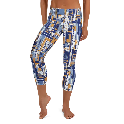 Blueprint Mosaic on a Capri Leggings