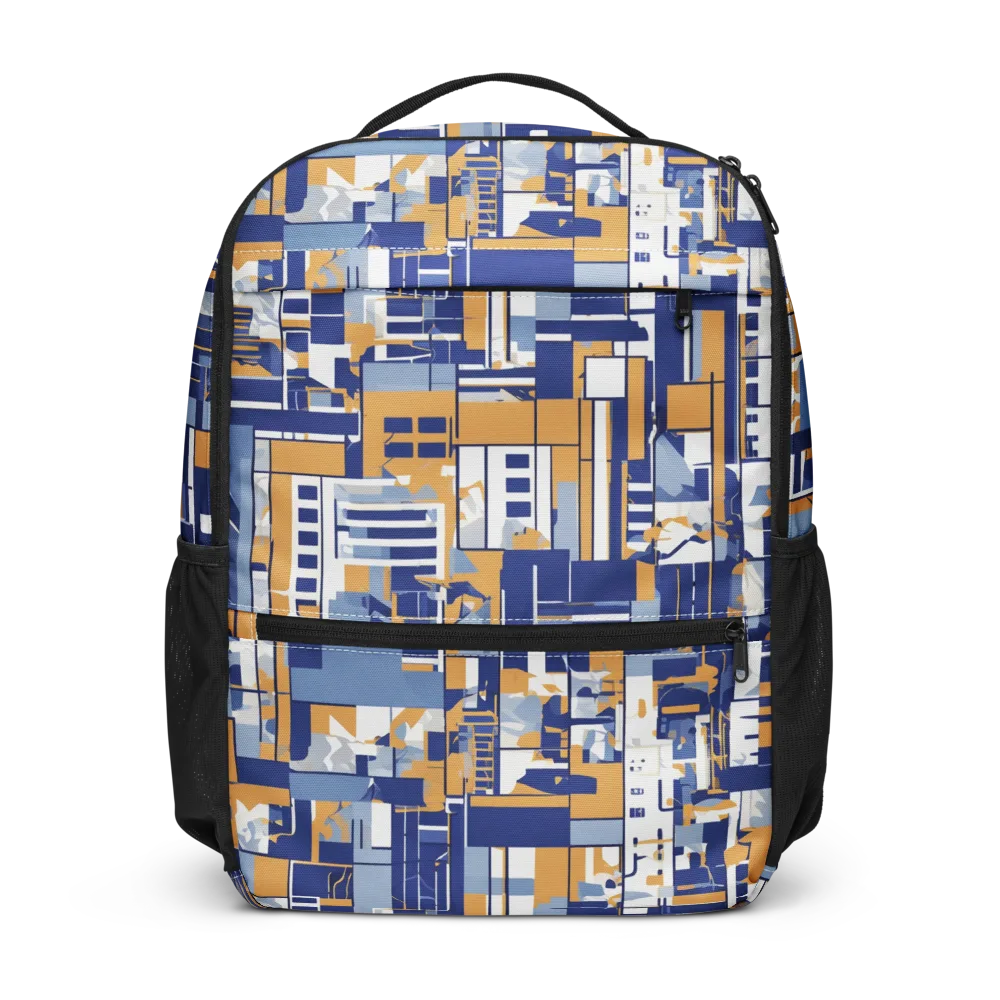Blueprint Mosaic on Utility Backpack — Front