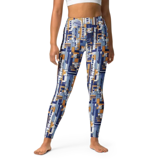 Blueprint Mosaic on a Yoga Leggings