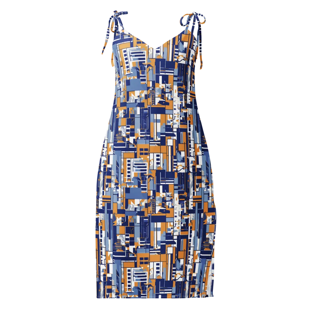 Blueprint Mosaic on Slip Dress — Front