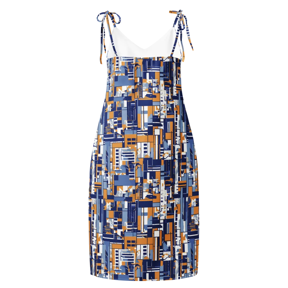 Blueprint Mosaic on Slip Dress — Back
