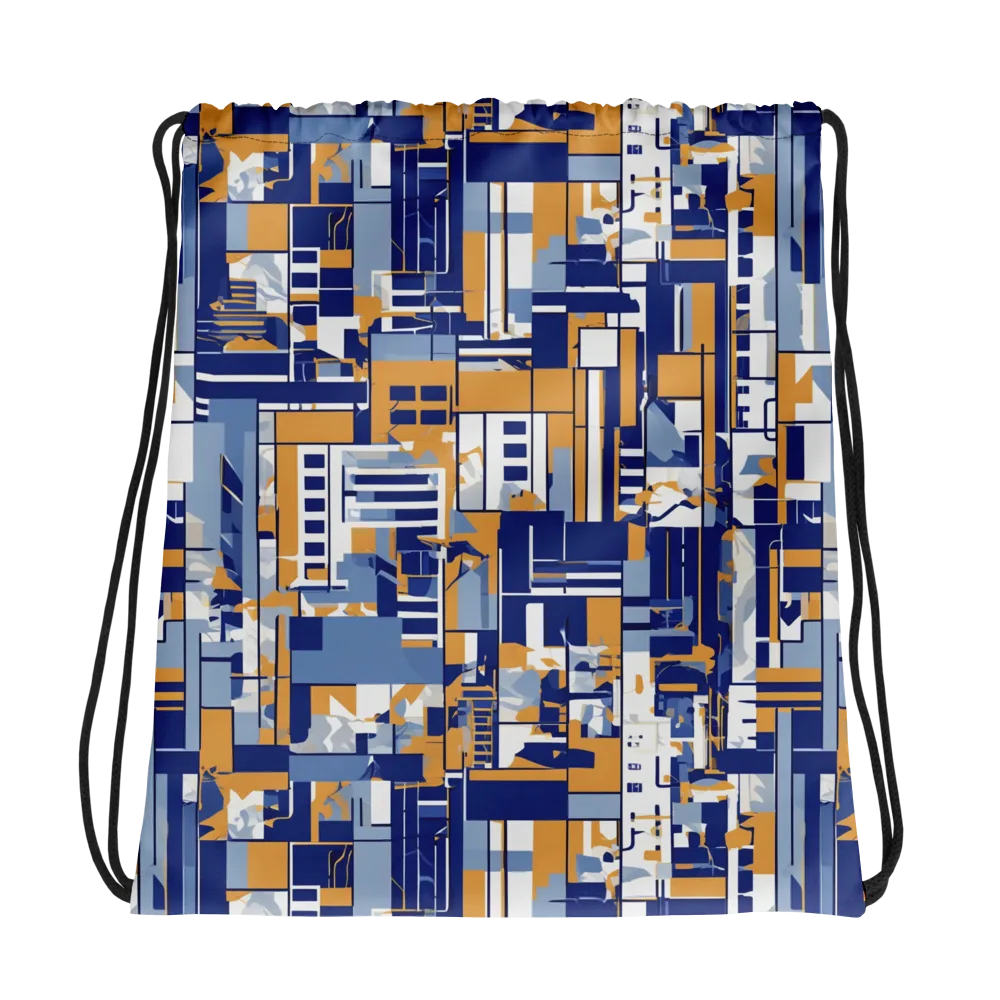 Blueprint Mosaic on Drawstring Bag — Photo