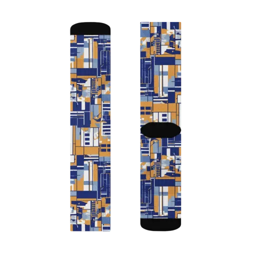 Blueprint Mosaic on a Socks