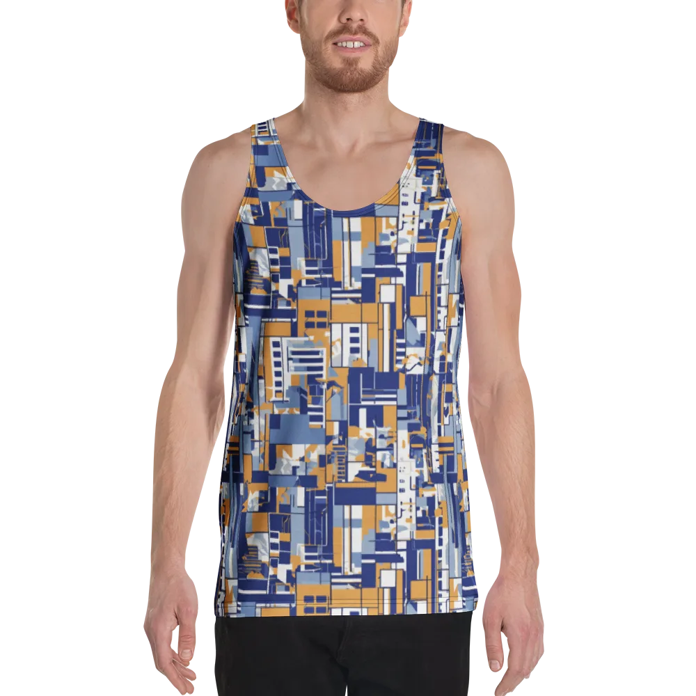 Blueprint Mosaic on Men's Tank Top — Front