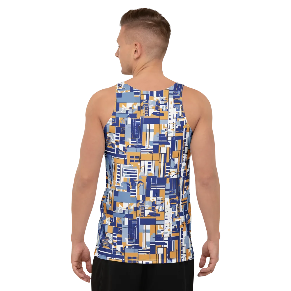Blueprint Mosaic on Men's Tank Top — Back