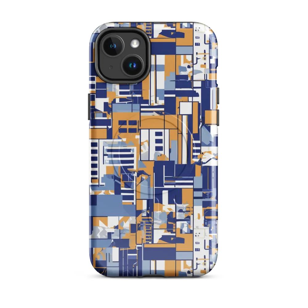 Blueprint Mosaic on MagSafe Tough Case for iPhone® — Front