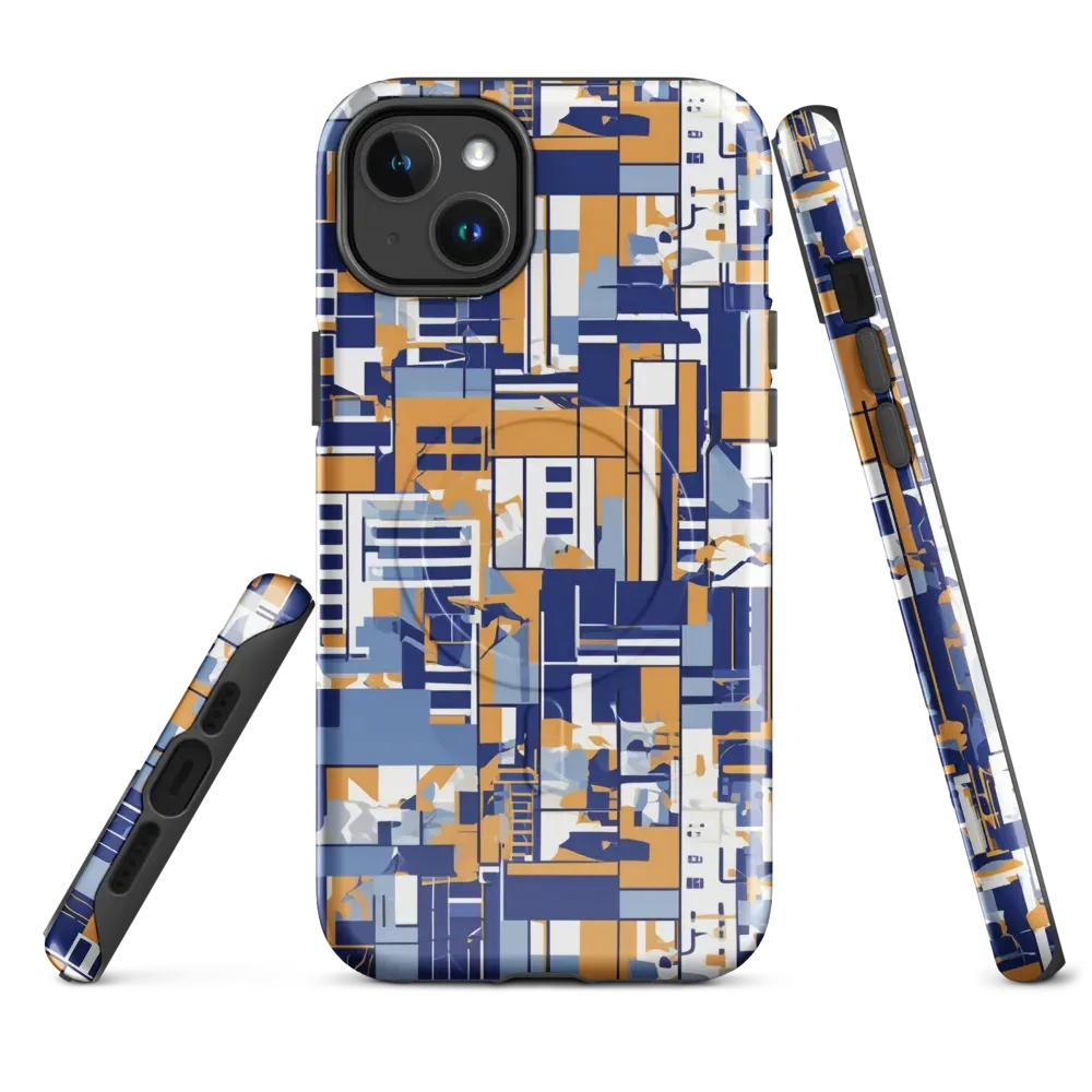Blueprint Mosaic on MagSafe Tough Case for iPhone® — Front