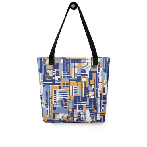 Blueprint Mosaic on a Tote Bag