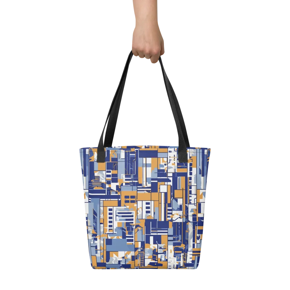 Blueprint Mosaic on Tote Bag — Front
