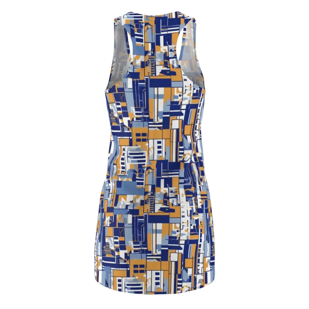 Blueprint Mosaic on Racerback Dress — Back