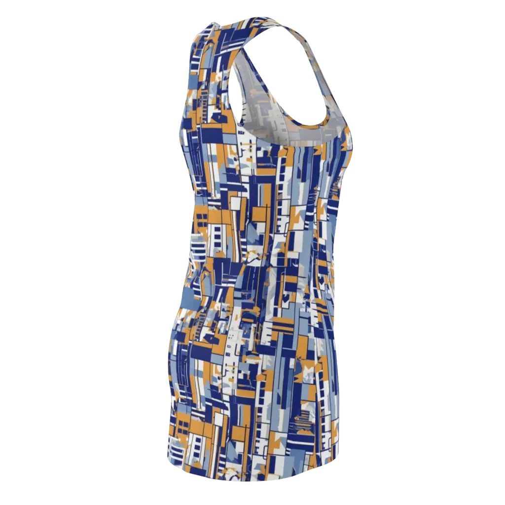 Blueprint Mosaic on Racerback Dress — Back Side