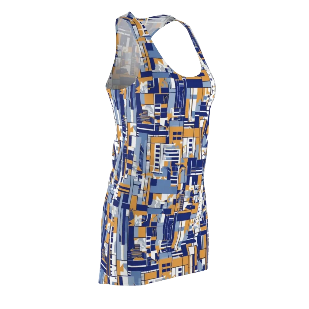 Blueprint Mosaic on Racerback Dress — Front Side