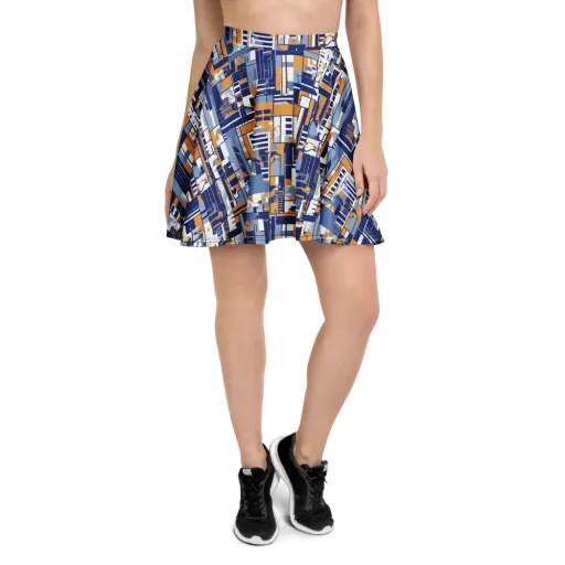Blueprint Mosaic on a Skater Skirt