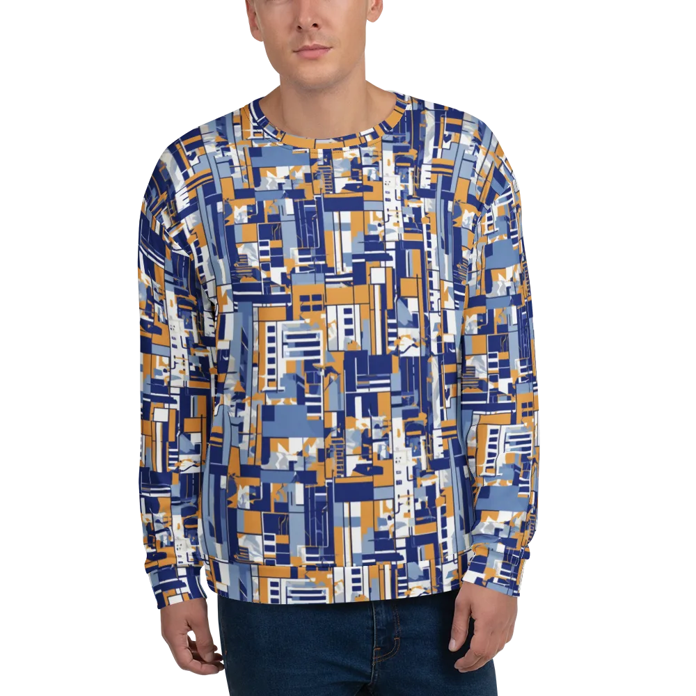 Blueprint Mosaic on Sweatshirt — Front