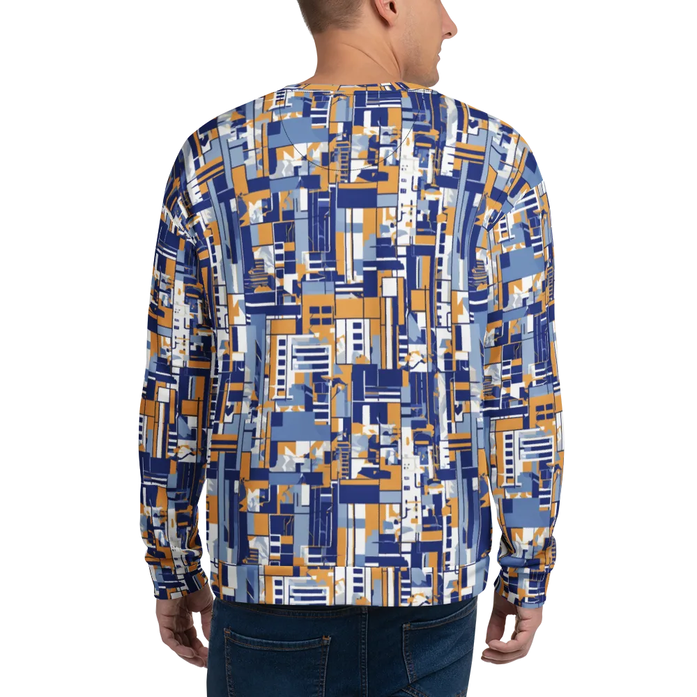 Blueprint Mosaic on Sweatshirt — Back