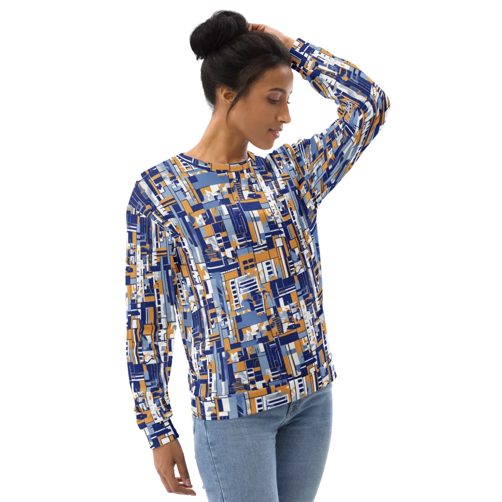 Blueprint Mosaic on Sweatshirt — Right Front